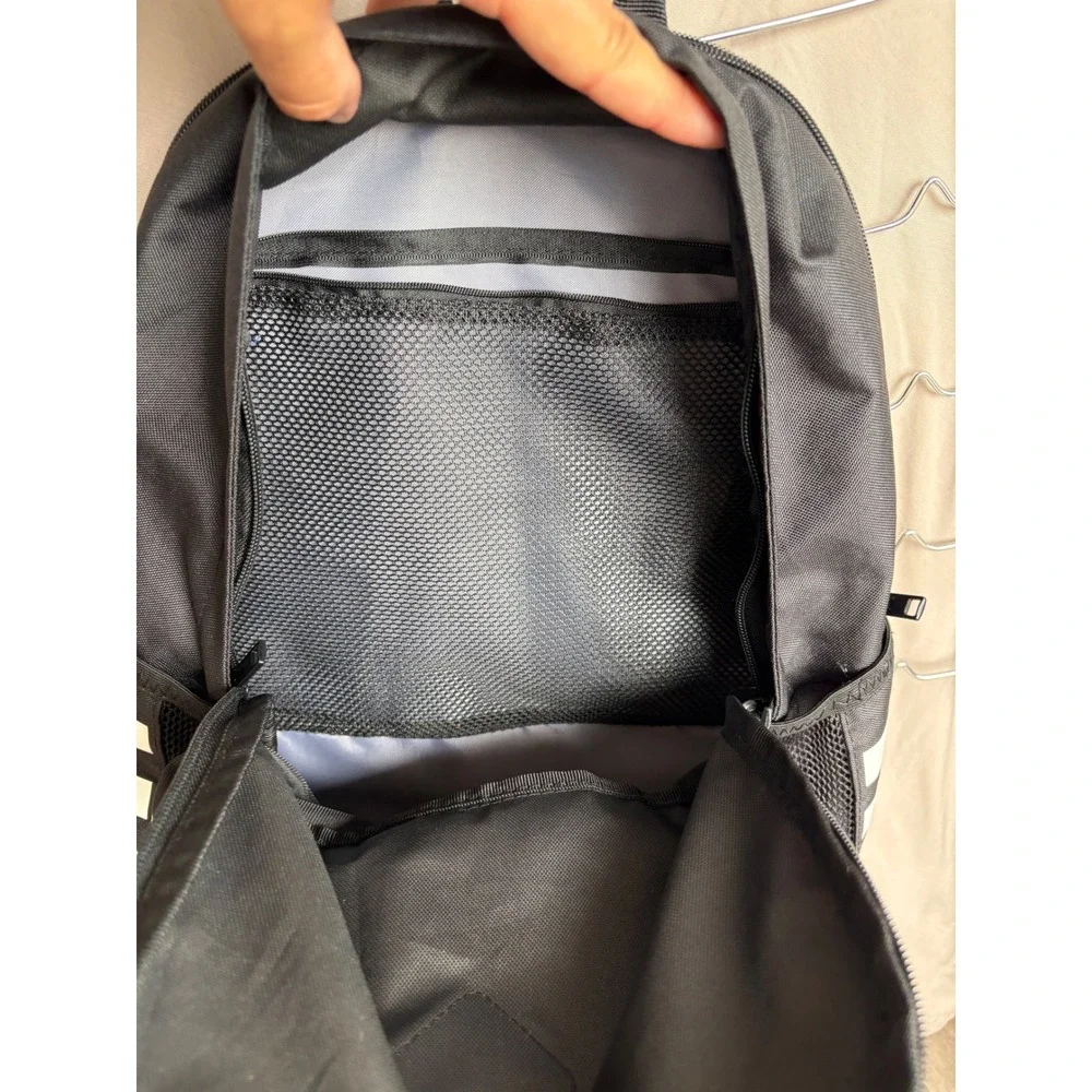 Adidas Originals Trefoil Backpack Black White Three Stripe School Bag RN 90288 - Picture 6 of 8